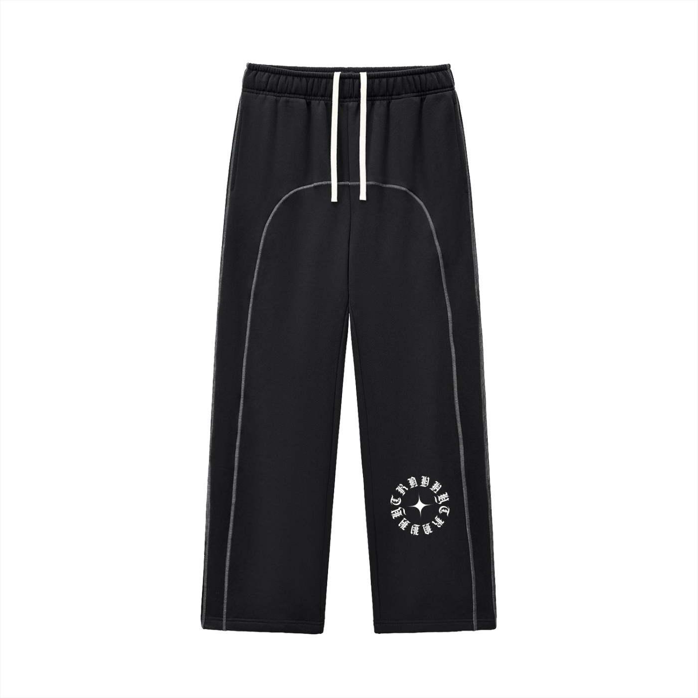 Contrast-Stitched Fleece Sweatpants